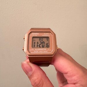 Casio Vintage Rose Gold Digital Watch | Illuminator Alarm Chronograph